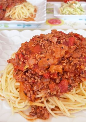 ハーブ&スパイス♡大人ミートソースパスタ-レシピのメイン写真