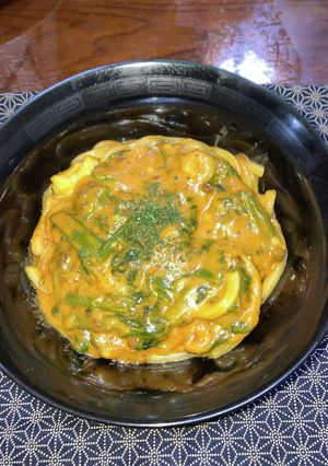 海鮮とほうれん草のミートうどん-レシピのメイン写真