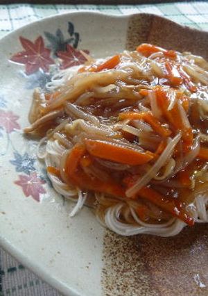 そうめんだって冬でもメイン♪あんかけ麺　-レシピのメイン写真