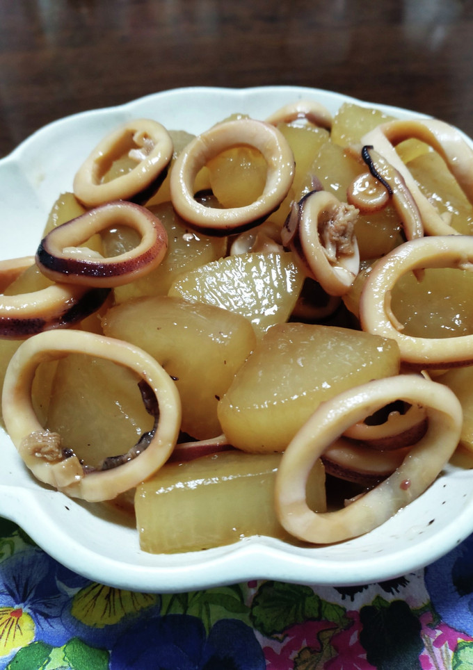 茹でイカと大根の煮物-レシピのメイン写真