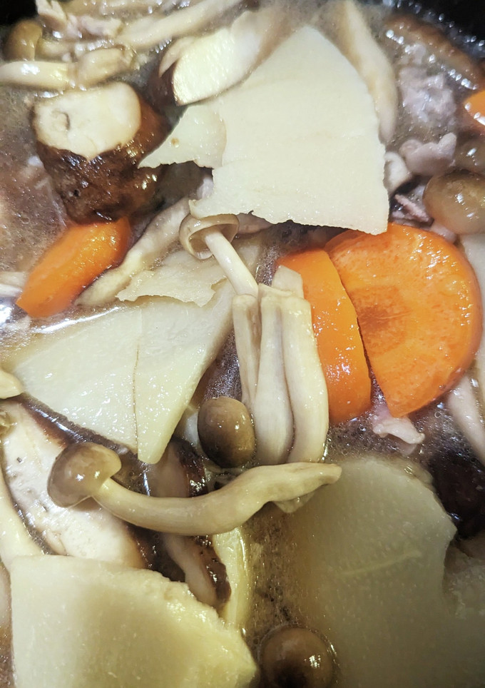 たけのこと豚肉ときのこの煮物-レシピのメイン写真