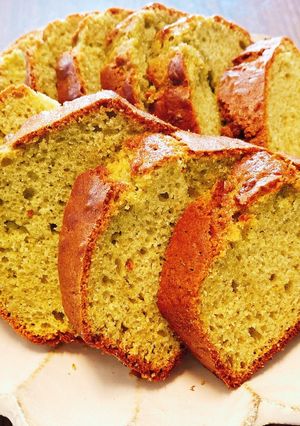 手順２つ！抹茶風！青汁パウンドケーキ-レシピのメイン写真