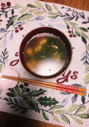 即席にも！ワカメと山芋の味噌汁-レシピのメイン写真