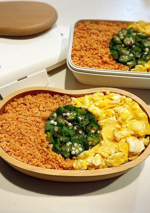 のっけ弁当2023.04.11三色そぼろ-レシピのメイン写真