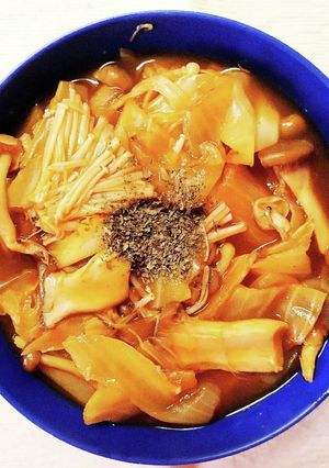 具沢山！キャベツときのこのデミ風味煮込み-レシピのメイン写真