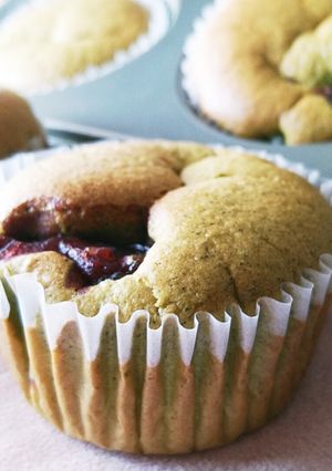 抹茶とあずき・カップシフォンケーキ-レシピのメイン写真