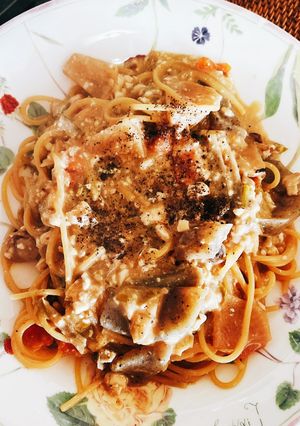 更年期を吹っ飛ばせ。豚汁リメイクパスタ-レシピのメイン写真
