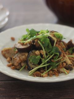 なすと大豆ミートと豆苗のカレー炒め-レシピのメイン写真