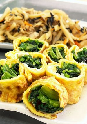 ほうれん草のたまご焼き-レシピのメイン写真