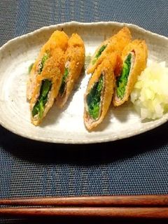菜の花と豚肉のフライ~新玉ねぎソース~-レシピのメイン写真