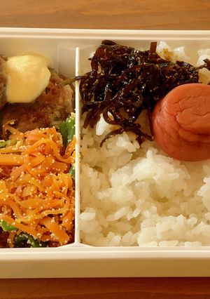 ハンバーグと野菜のたらこ炒め弁当-レシピのメイン写真