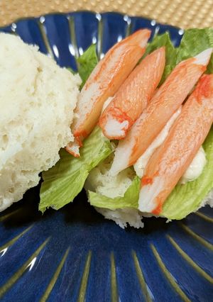 カニカマdeタンパク質！サラダ蒸しパン-レシピのメイン写真
