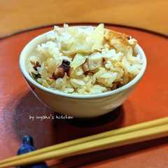 A picture of 鍋で炊く*たけのことたこごはん.