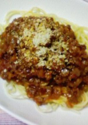 簡単ミートソースパスタ-レシピのメイン写真