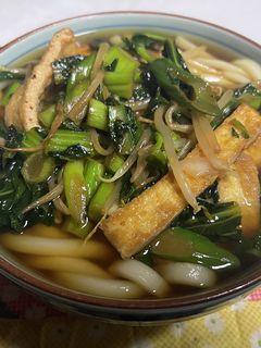 菜の花のきつねうどん-レシピのメイン写真