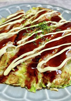 粉無し！ふわとろお好み焼き風-レシピのメイン写真