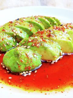 蒸しアボカドの中華ダレ-レシピのメイン写真