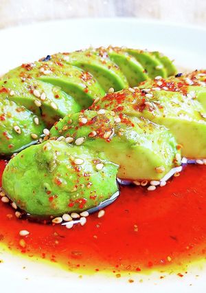 蒸しアボカドの中華ダレ-レシピのメイン写真