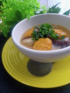 きのことかぼちゃすいとんの味噌汁-レシピのメイン写真