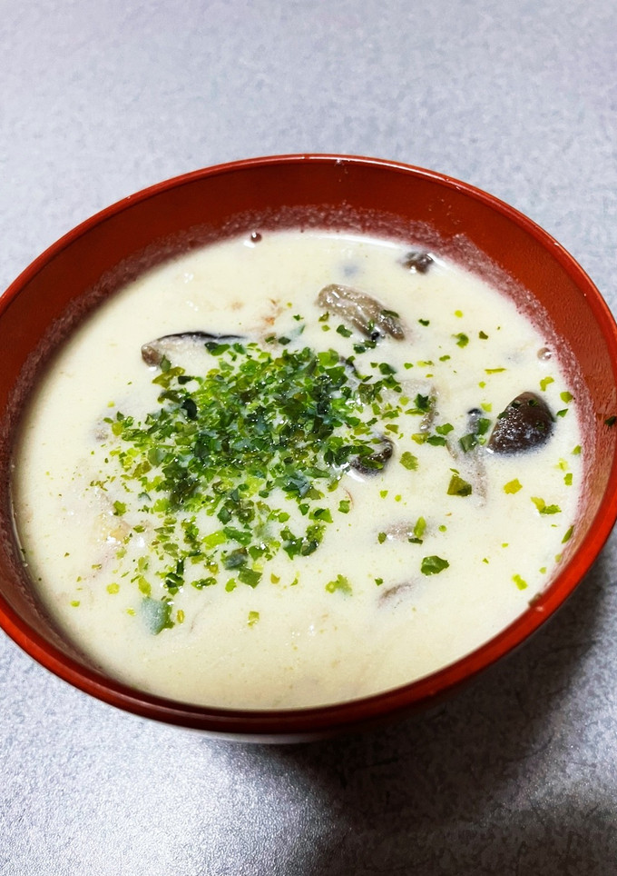 イロイロきのこと豆乳の塩麹スープ(和風)-レシピのメイン写真