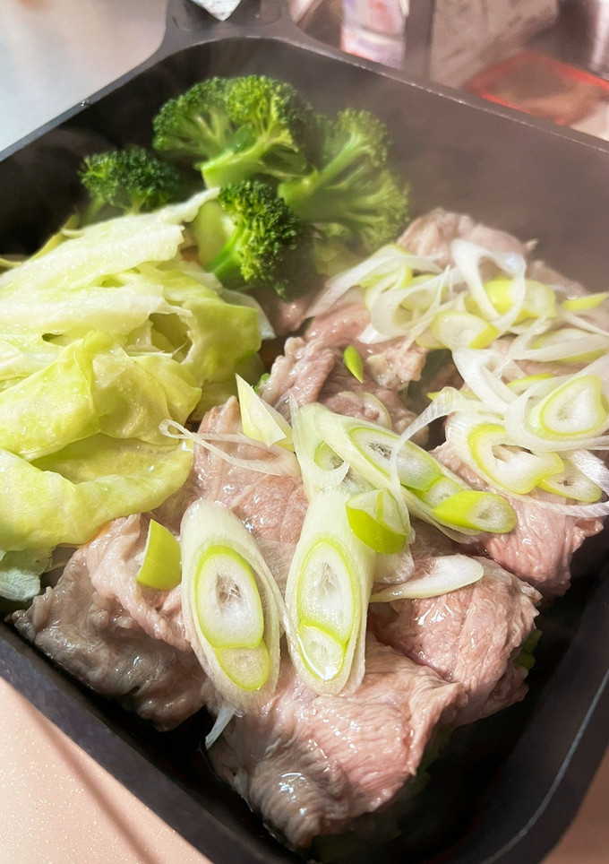小ネギと豚肉のくるくる巻き☆蒸し野菜-レシピのメイン写真