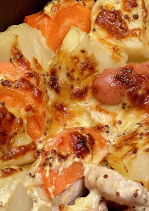 鶏胸肉と根菜のチーズマスタードグリル-レシピのメイン写真