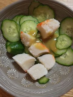 きゅうりとカニカマのからし酢味噌和え-レシピのメイン写真