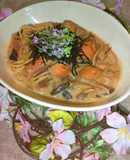 ☆簡単！キノコの香り漂う鮭豆乳パスタ☆