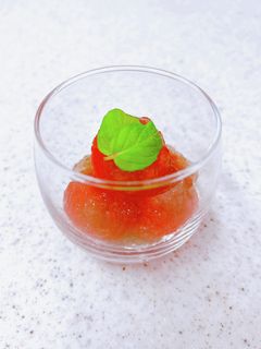 昆布茶風味の白だしジュレ♪ミニトマト和え-レシピのメイン写真