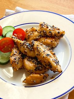 *調味料同量*ささみの甘辛胡麻まみれ*-レシピのメイン写真