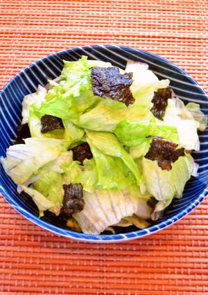 ☺大量消費に☆レタスと海苔のぽん酢和え☺-レシピのメイン写真