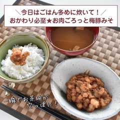 รูปของ おかわり必至★お肉ごろっと梅豚みそ