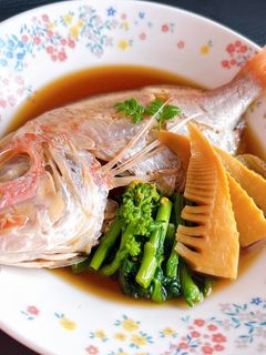 1尾丸ごとで食卓が華やかに♪鯛の煮付け-レシピのメイン写真
