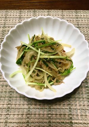 水菜とじゃこ炒め♪-レシピのメイン写真