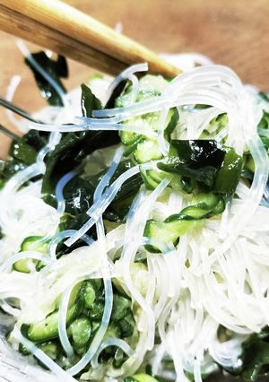 春雨.ワカメ.キュウリ酢!厨房ばあばぁ！-レシピのメイン写真