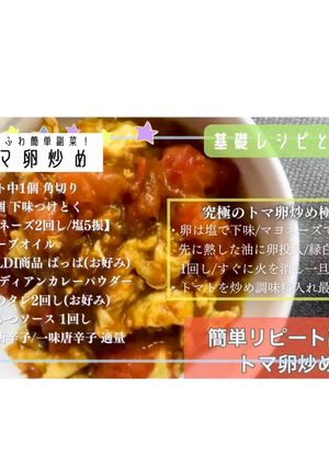 トマ卵炒め(定番/カレー／ベルのタレ味)-レシピのメイン写真