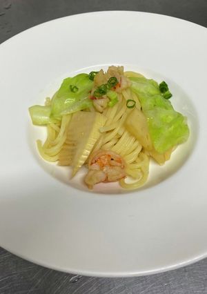 筍と春キャベツと海老の和風パスタ-レシピのメイン写真