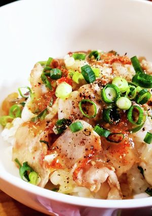 簡単!!パパっと作れるネギ塩豚丼♪-レシピのメイン写真