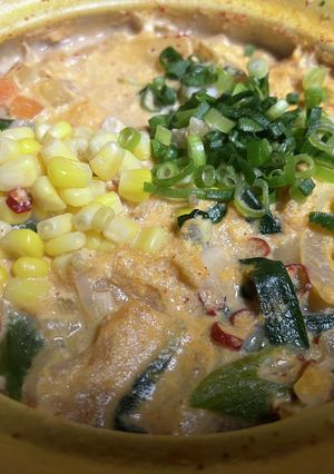 鶏キムチ豆乳スープ-レシピのメイン写真