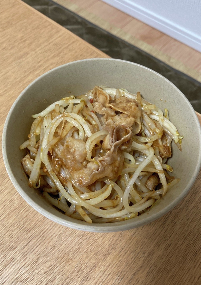 節約！5分で豚肉ともやしの焼肉のタレ炒め-レシピのメイン写真