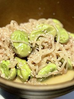 そら豆としらたきの明太子炒め-レシピのメイン写真