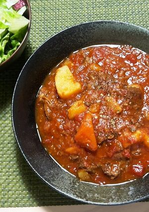 牛すじのトマト煮込み(圧力鍋)-レシピのメイン写真