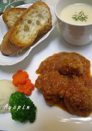 トマト風味のチキンdeカフェランチ風♡-レシピのメイン写真