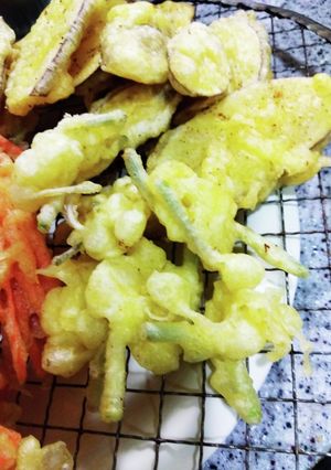 ノビルの天ぷら　孫のお土産-レシピのメイン写真
