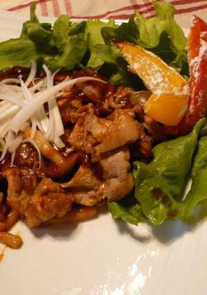 ✿豚肉ときのこのピリ辛甘酢あん✿-レシピのメイン写真