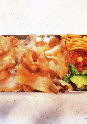 高校生弁当覚え書き164しょうが焼き丼-レシピのメイン写真