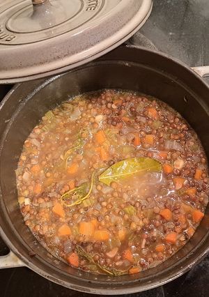 シンプルな緑レンズ豆の煮込み-レシピのメイン写真
