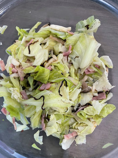 キャベツとハムの塩昆布和え-レシピのメイン写真
