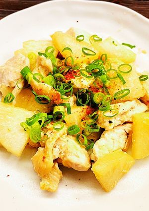 鶏むね肉と大根の玉ねぎ麹炒め-レシピのメイン写真