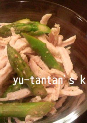アスパラチキン胡麻酢和え-レシピのメイン写真